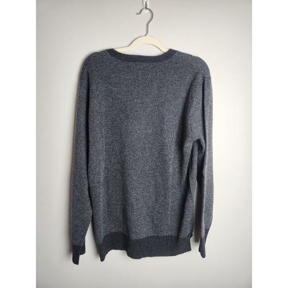 Rails Rune Crew neck sweater Mens L Charcoal Ice wool blend Careerwear classic - Picture 4 of 9